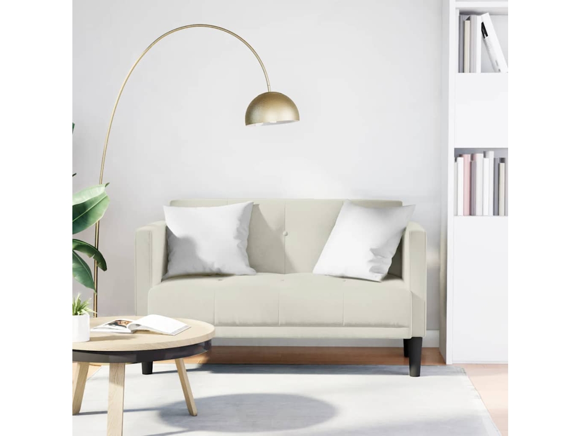 Vidaxl Sofá luvas 111 Cm Veludo Creme