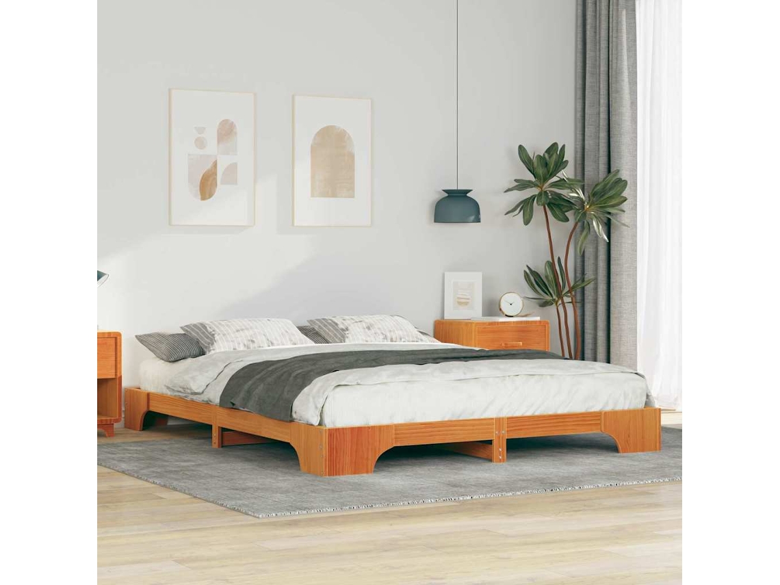 Vidaxl Estrutura Da Cama Castanho 160 X 220 Cm