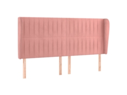 Headboard, Headboards Vidaxl Cor-de-rosa Veludo (203 X 23 X 118/128 Cm)