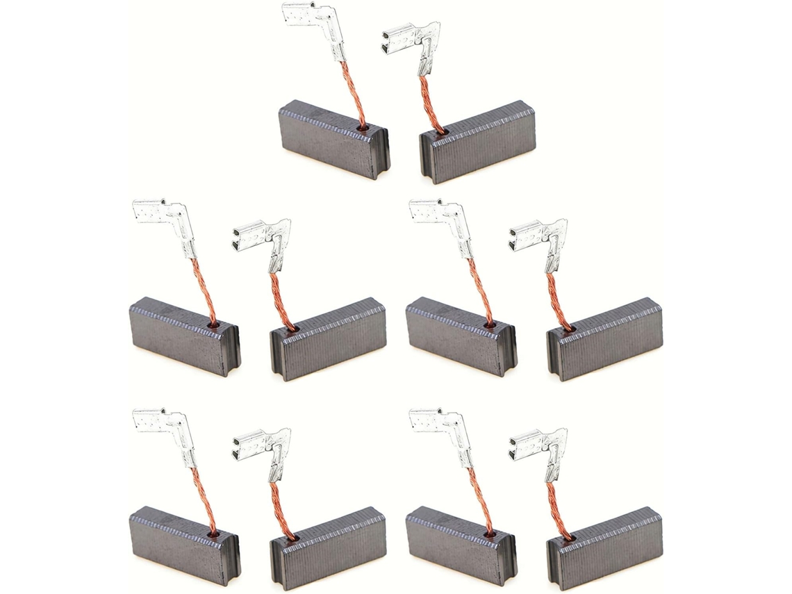 Conjunto De 5 Pares Escovas Carvão Para Furadeiras Impacto Elétricas, Modelo Gbh2 Fabricação Em Metal De Alta Qualidade