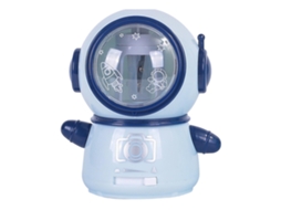 Apontador elétrico Slowmoose, design de astronauta, seguro e flexível, para sala de aula e casa, azul claro