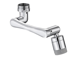 Extensor De Grifo Giratorio Universal 1080+360 Grados, Aerador De Grifo De Cocina Con Filtro Anti-salpicaduras, Brazo Robótico 2 En 1, Plata
