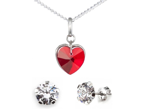 Conjunto de Joalharia VANCRYSTALS Amorino (Latão - Vermelho - 23 cm)