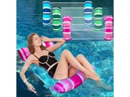 Rede Inflável Para Piscina, Cama Flutuante, Cadeira De Rede Aquática Para Adultos, Cama Flutuante Dobrável Listrada