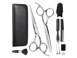 Kit De Tesoura De Corte Cabelo, 11pcs Ferramenta Profissional Para Corte De Cabelo, Para Cabeleireiros Ou Uso Doméstico (prateada) Cuich