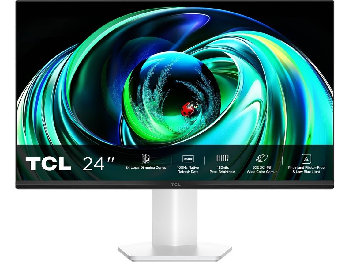 Monitor TCL 24G54 (24'' - FHD VA - Mini LED - 100Hz - HDR - Branco)