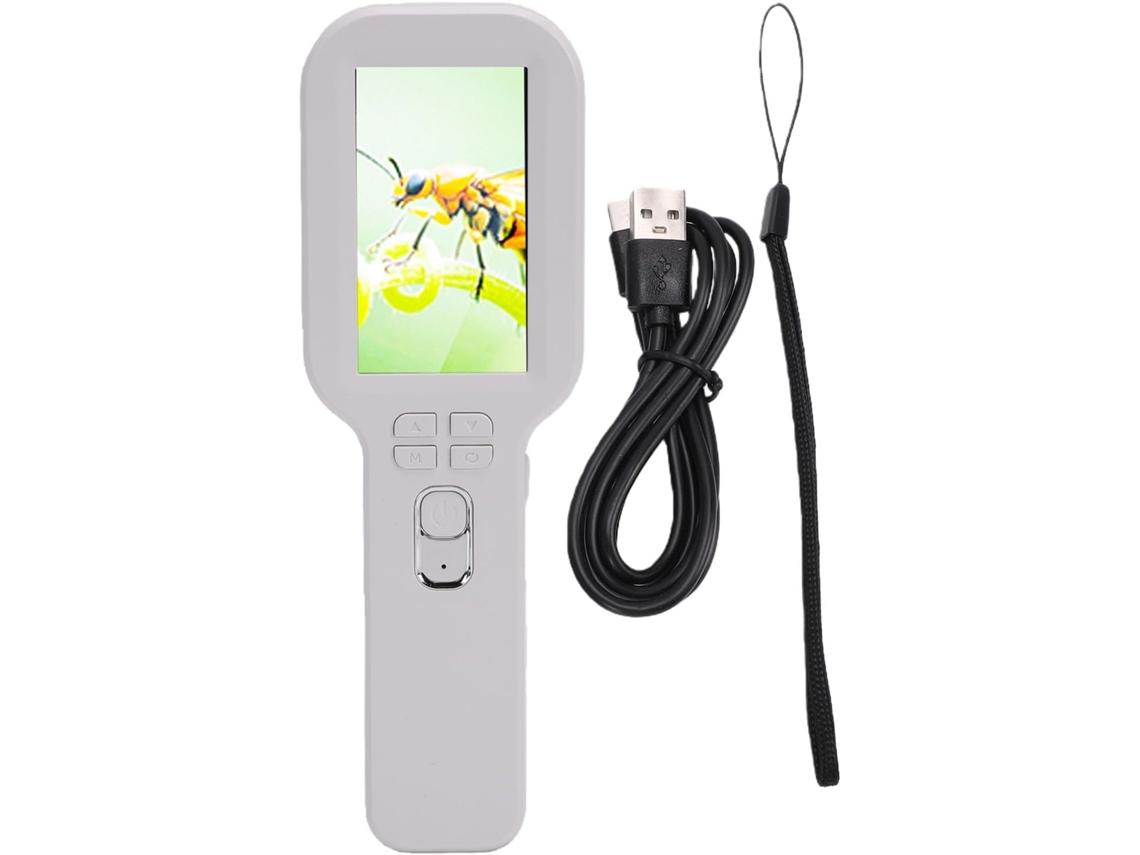 Microscópio Digital Portátil, Ampliação De 5x A 500x, Tela De 3 Polegadas