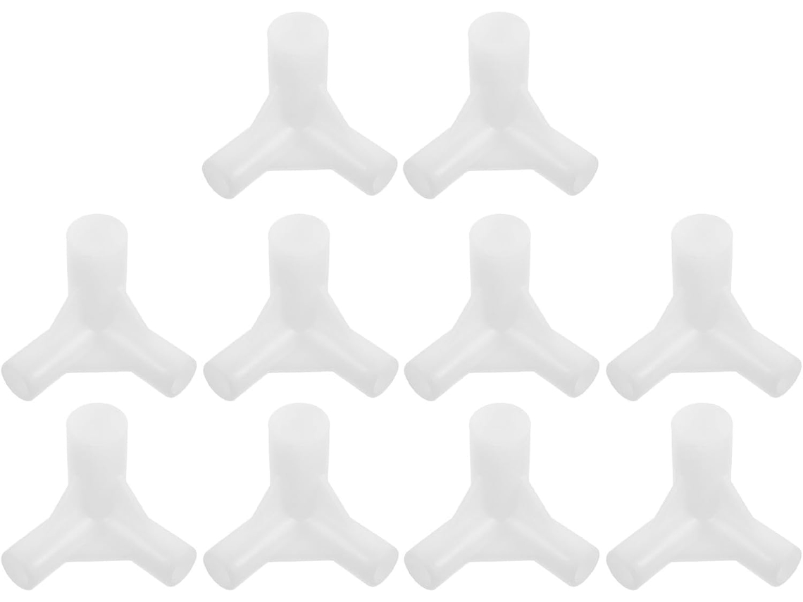 Ibasenice 10-conectores Em T Para Tenda De Cama, Conectores De Plástico Três Vias, Peças De Conexão Para Mosquiteiro E