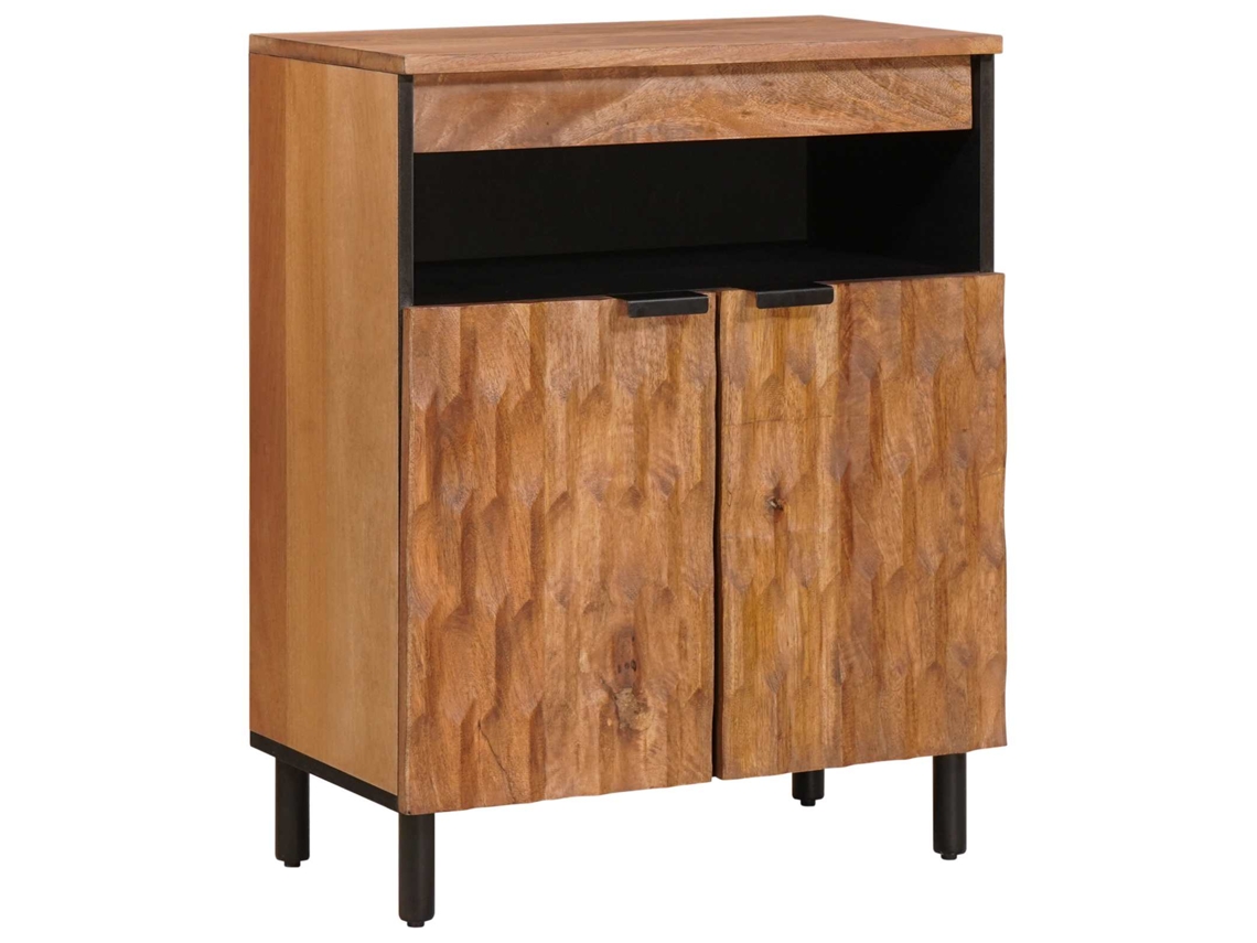 Vidaxl Buffet Acabamento Em Acácia Marrom 60 X 33 X 75 Cm