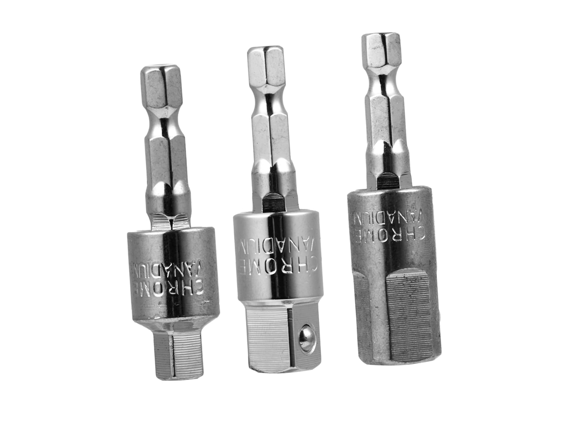 Adaptador De Soquete Sextavado De Aço Carbono De 3 Peças