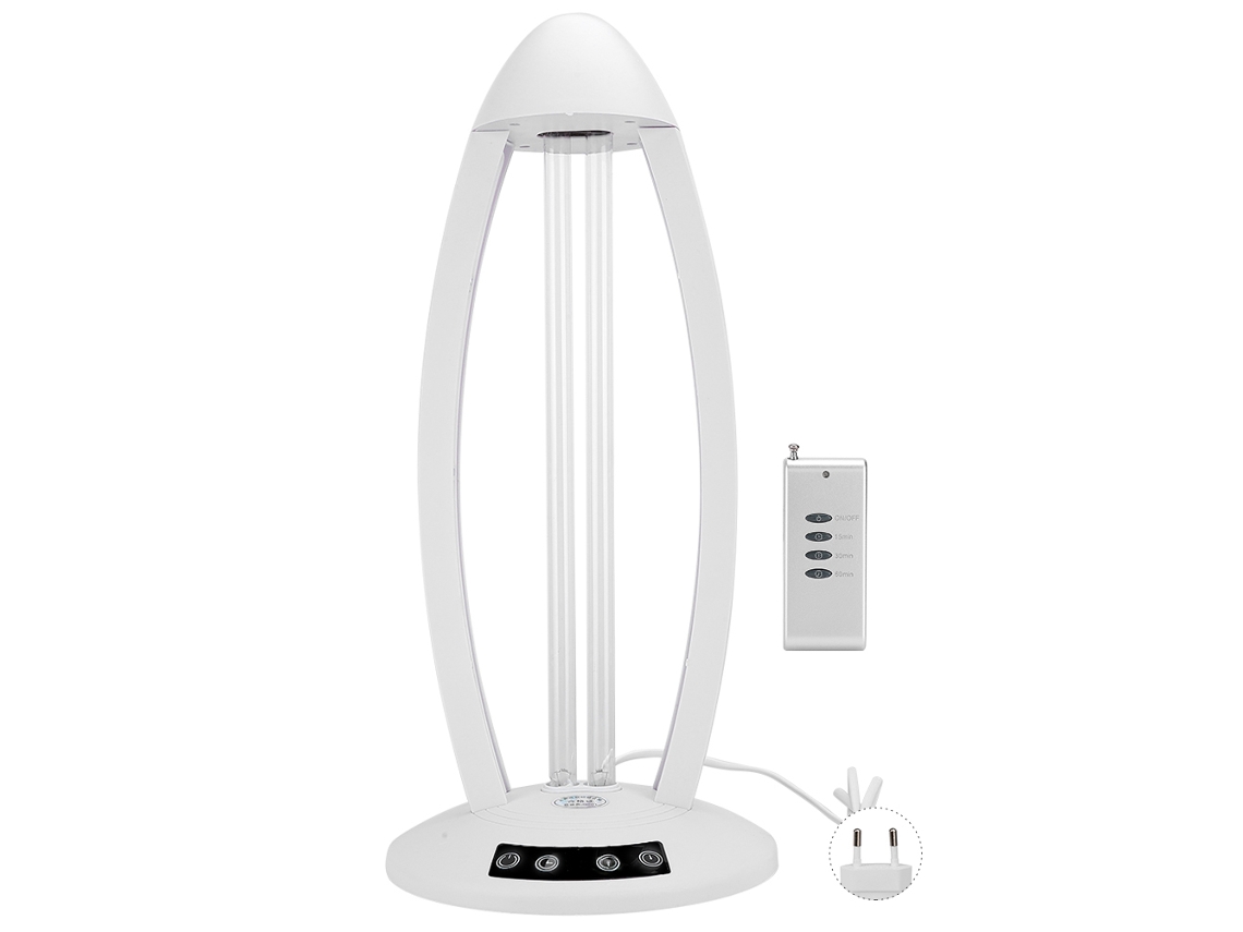 Lâmpada UV S/MARCA, Remoção de Ácaros, Controle Remoto, Ultravioleta + Ozônio, 38W, Plugue EU