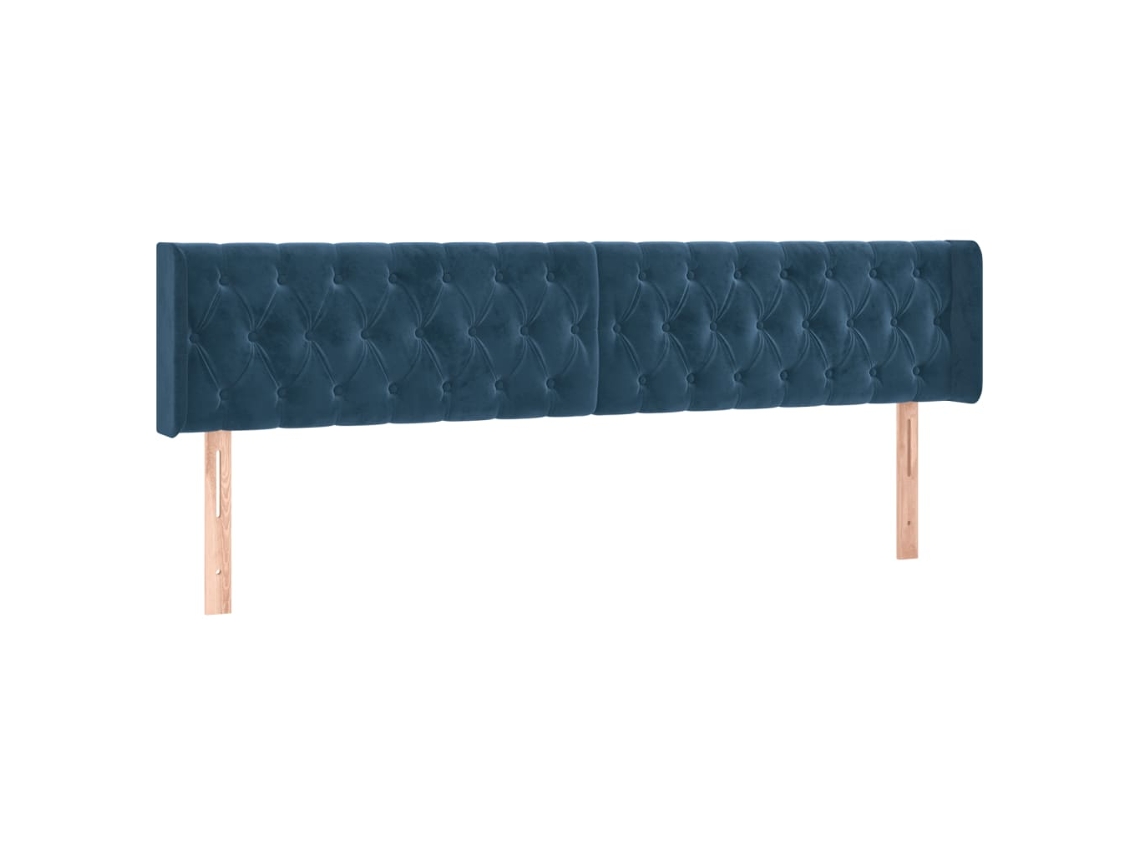 Headboard, Headboards Vidaxl Azul Veludo (203 X 16 X 78/88 Cm)