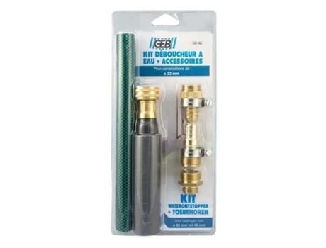 Desentupidor De Tubos Geb Kit Desbloqueador De Água Com Acessórios Diâmetro 32 Ou 40mm Plástico