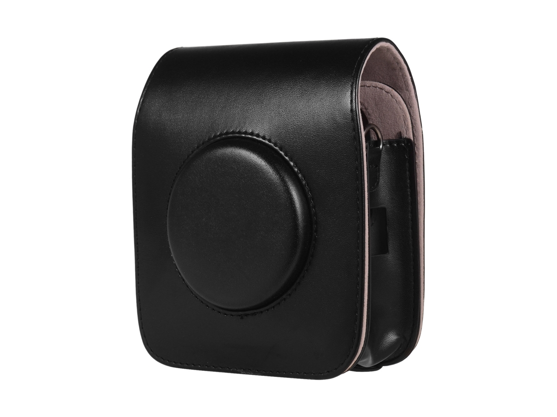 Estojo portátil em couro PU para câmera Fujifilm Instax Sq20 com alça de ombro.