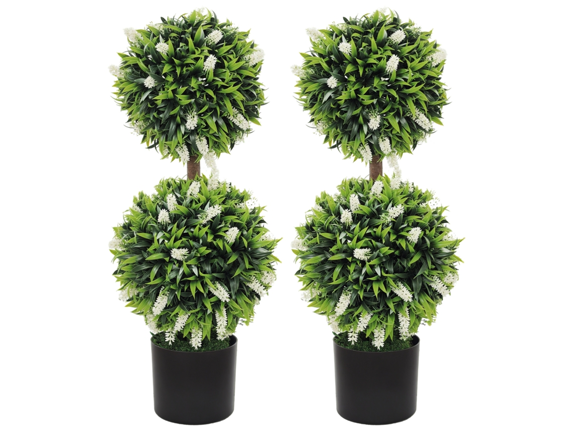 Conjunto 2 Plantas Artificiais 70 Cmanti uv com Vaso Incluído Decoração Sala Jardim Modelo Chimi