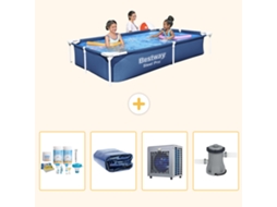 Bestway Piscina Bestway Steel Pro Retangular - 221x150x43 Cm - 5-peças S128