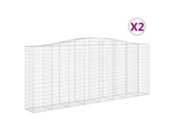 Gabion Basket, Gabion Baskets Vidaxl Prateado Ferro (400 X 50 X 160/180 Cm)