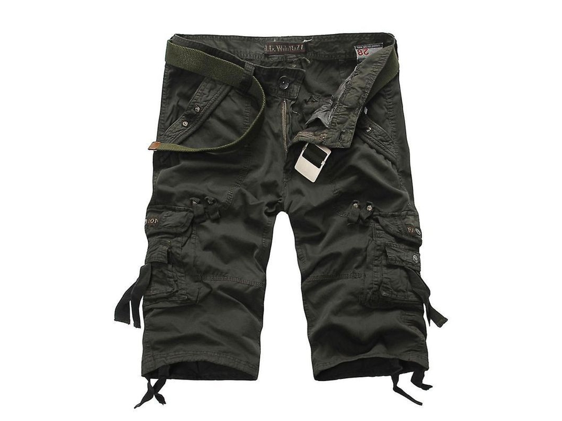 2026 pantalones Cortos Militares Casuales Verano Hombre Cargo Multi bolsillos Algodón Talla Grande Relajados
