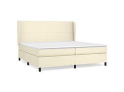 Box Spring Bed, Box Spring Beds Vidaxl Creme Couro Artificial (200 X 200 Cm)