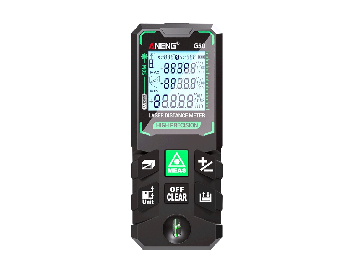Medidor laser inteligente G50 YURU com armazenamento de dados, medição de área e pitágoras