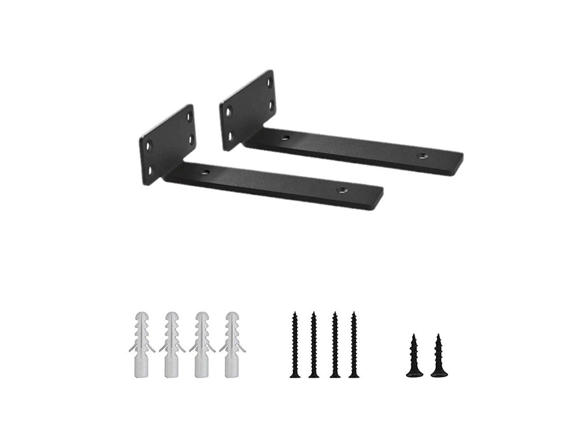 Suporte Invisível Para Prateleira Flutuante, 0,2 Polegadas, Preto