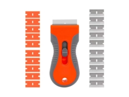 Raspador para Placa de Vitrocerâmica HENTEN HOME com 20 Lâminas para Limpeza de Placas Vitrocerâmicas Remoção de Cola Laranja