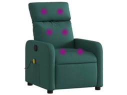 Massage Recliner Chair, Massage Recliner Chairs Vidaxl Verde Tecido