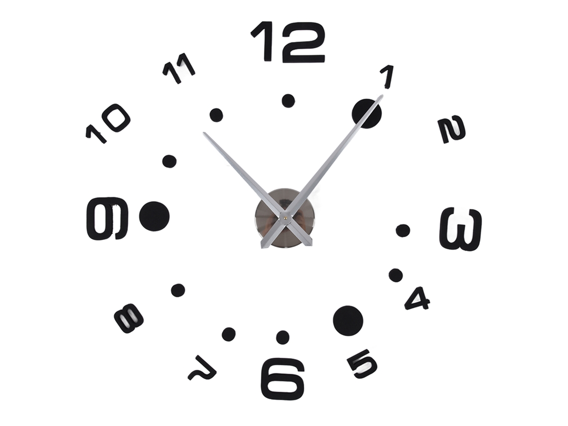Rebe-kit De Reloj Digital 3d Diy Para Parede Com Escala De Adesivo Decorativo Durável Casa