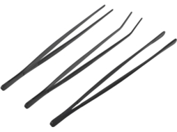 Conjunto De 3 Pinças Para Grelhar Em Aço Inoxidável Preto, Design De Precisão Multifuncional, Para Churrasco E Culinária