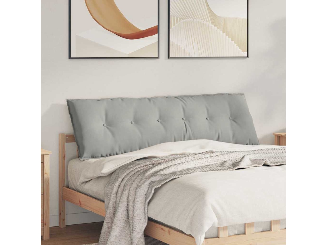 Vidaxl Travesseiro Para Costas Cinzento-claro 160 X 50 Cm