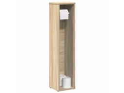 Vidaxl Móvel P/ Casa De Banho C/ Suporte Rolos 20,5x20x90cm Cor Sonoma