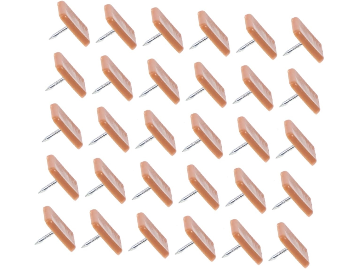 Mipcase Conjunto De 30 Protetores Pés Para Móveis E Corrediças Gavetas, Retangulares, 17x12mm, Antiderrapantes
