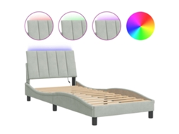Bed Frame, Bed Frames Vidaxl Cinzeto Veludo (90 X 190 Cm)