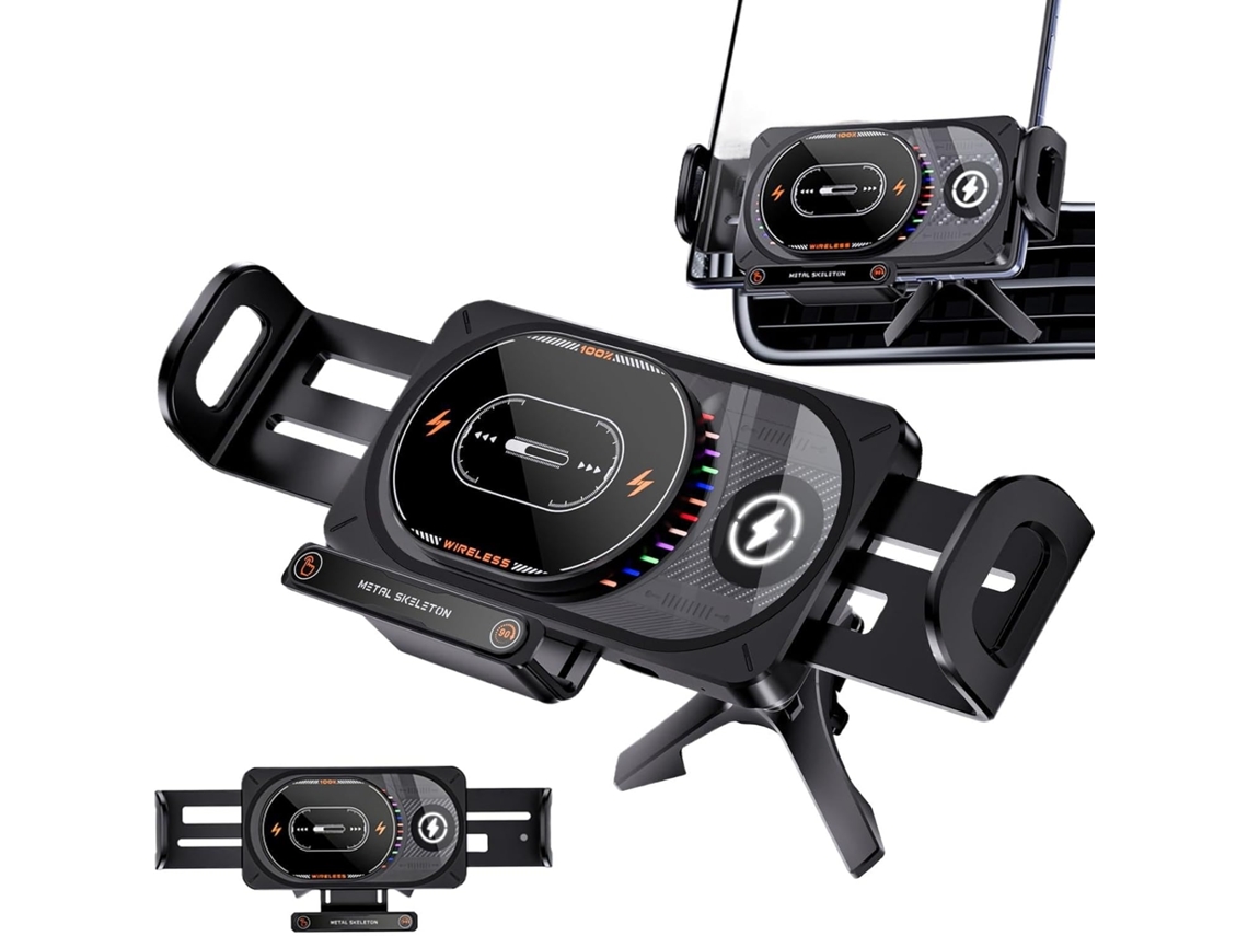 Carregador Sem Fio Para Carro Com Luz Led,
