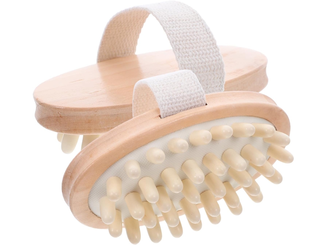 Conjunto De 2 Escovas De Massagem Capilar De Madeira - Esfoliantes E Relaxantes