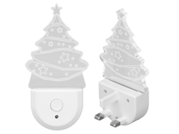 Árvore de Natal LED 2026 com Sensor de Movimento, Aumenta a Luz ao Anoitecer RGB, Plug and Play, Economia de Energia, 220V (Reino Unido)