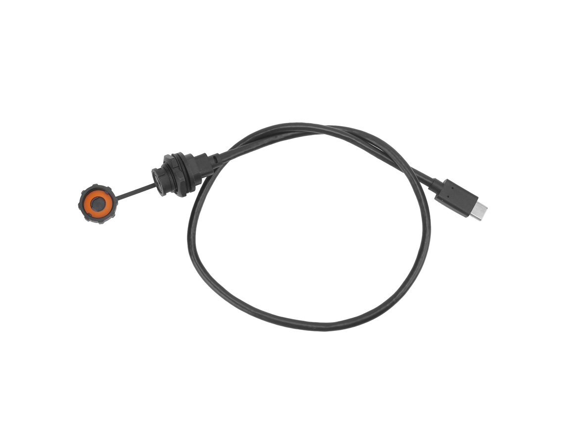 Conector Usb Impermeável Ip68 Type c Fêmea e Macho com Cabo 1 Metro