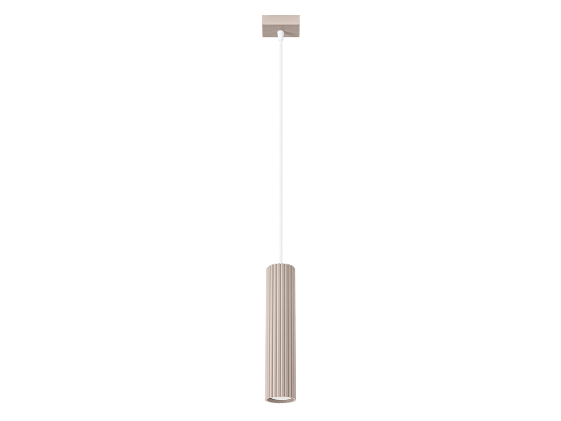 Candeeiro Suspenso Karbon De Alumínio Cinza Claro 118x8x8cm Sollux Lighting