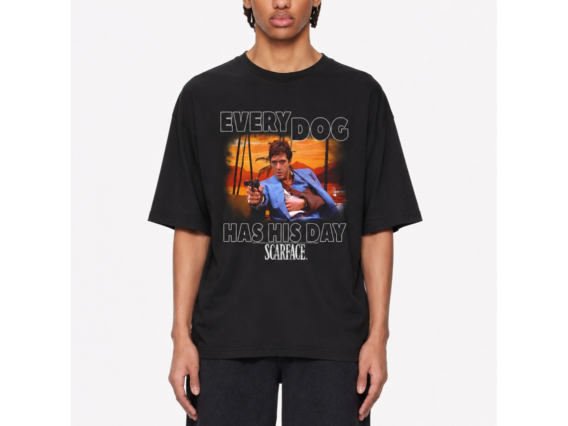 Rockinstone Scarface Movie Every Dog Black Adult T-shirt Size:xxxl