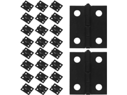 Conjunto De 50 Mini Dobradiças Pretas, Pequenas Dobradiças De Metal Para Caixas Joias, Portas De Armários E Projetos
