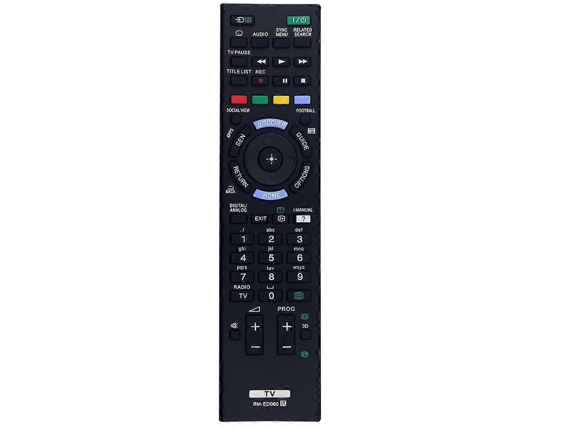 Comando À Distância De Substituição Para Rm-ed060 Sony Tv Kdl-42w815b, Kdl-42w817b, Kdl-42w828b