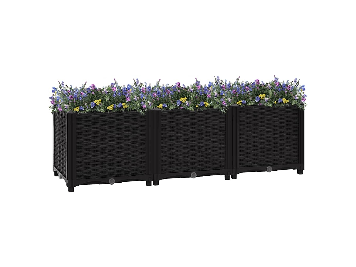 Vidaxl Canteiro Elevado 120x40x38 Cm Polipropileno
