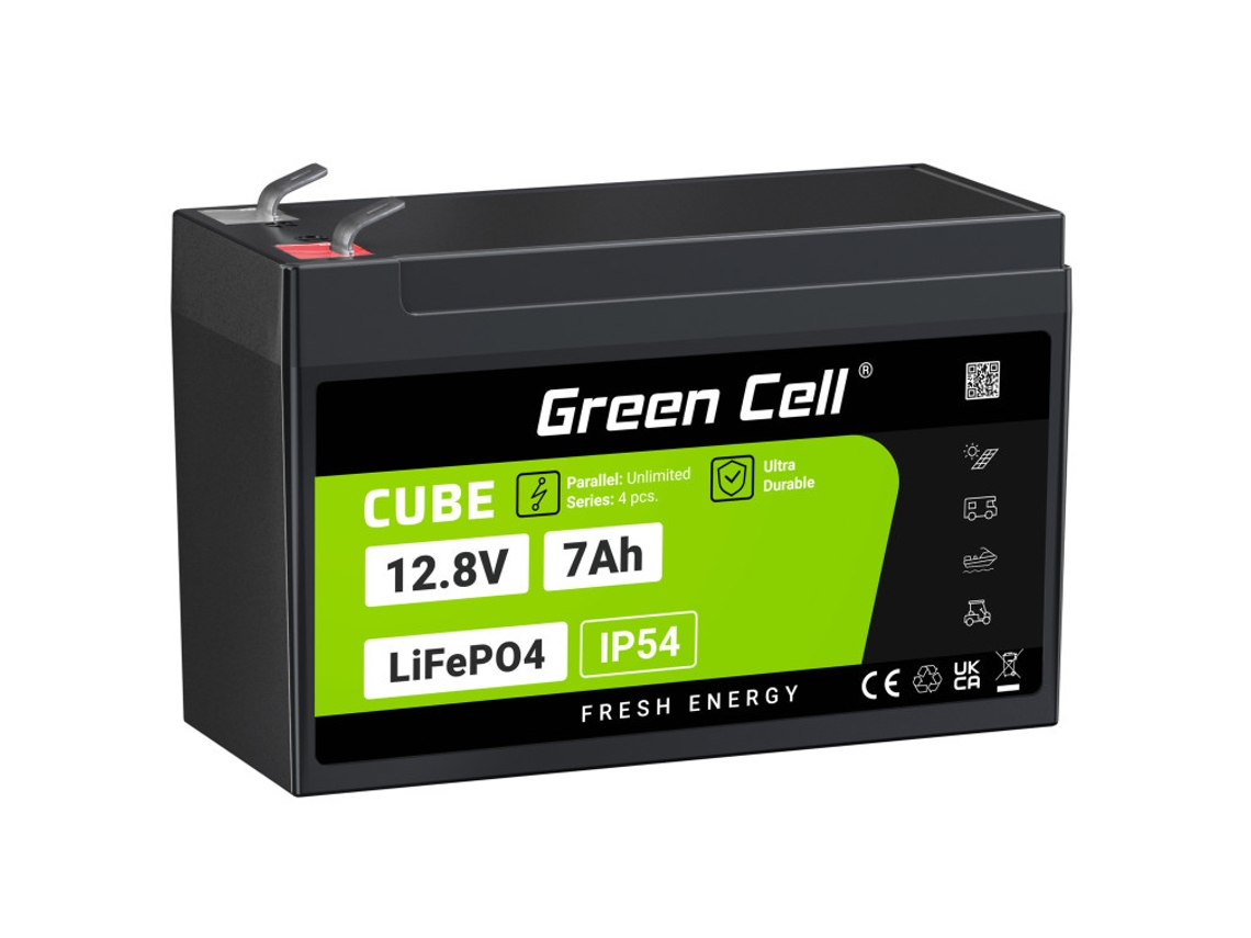 Bateria de lítio Green Cell 12V 7Ah Lifepo4 para UPS