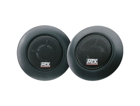 Tweeters de neodímio MTX Audio TX225T de 25 mm de diâmetro, 4?, 65 W RMS e pico de 450 W com domo de seda e filtros passivos incluídos