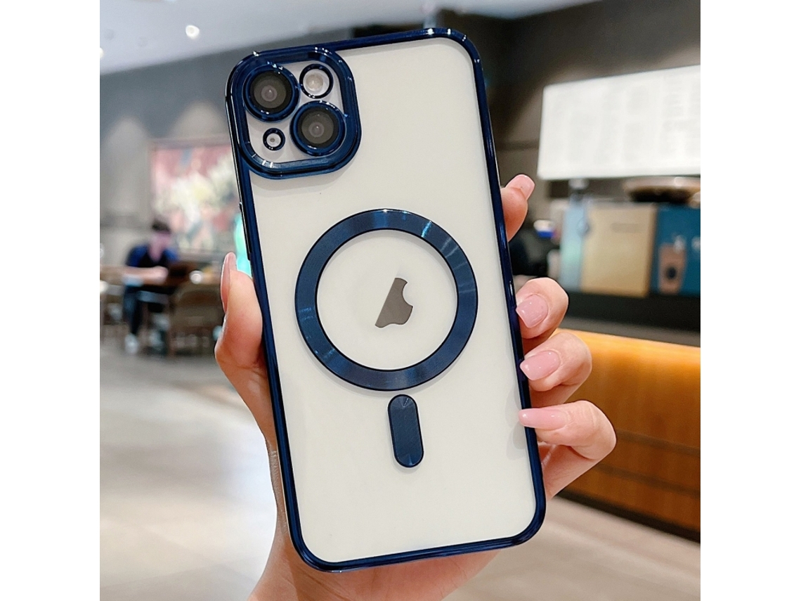 Capa Para Iphone 15 Plus - Revestimento Eletroplástico - Tecnologia Magsafe