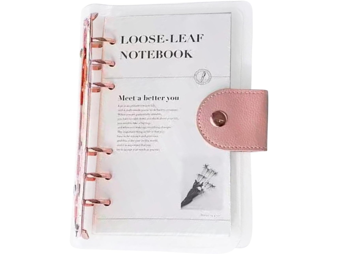 Agenda Planner A6 Transparente Com 6-argolas | Caderno De Planejamento Para Tarefas, Saúde, Viagens, Estudos