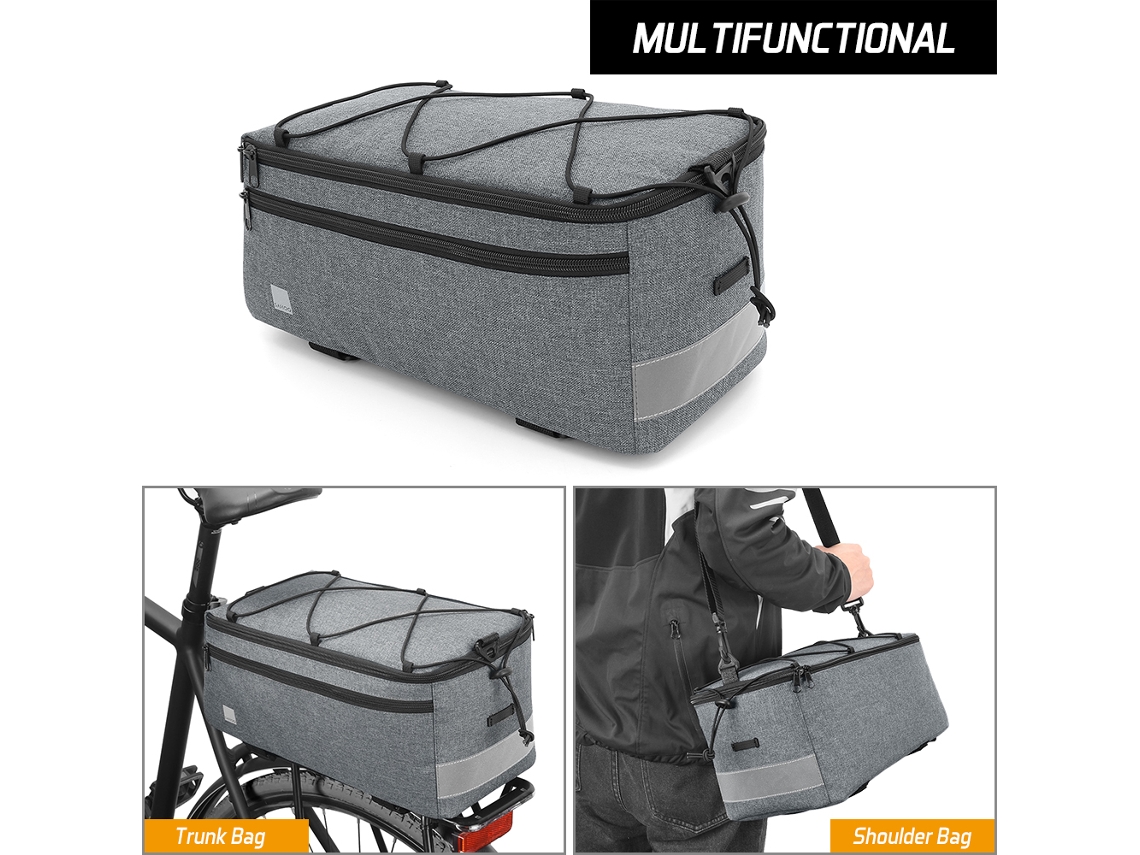 Bolsa Isolada Mali para Bicicleta Traseira 8l com Apoio Reflectivo para Comida Quente/fria
