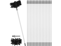 Conjunto De 18 Peças Escovas Flexíveis Para Limpeza Chaminés Yardenfun Com Cabeças Escova