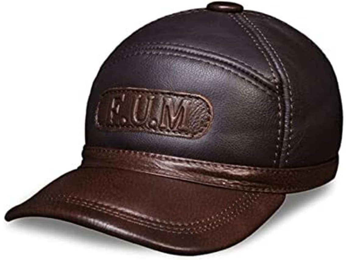 Casquette de Beisebol Classique En Pu Estrutura Hommes, Chapeau D'hiver Marron Personnes SFUSHOS