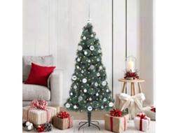Vidaxl Árvore De Natal Artificial Pré-iluminada Com Conjunto De Bolas
